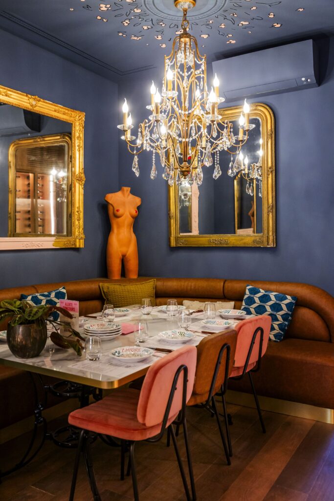 Interieur Restaurant monzu chartrons un projet de l'agence d'architecture DAVID DALIDEC