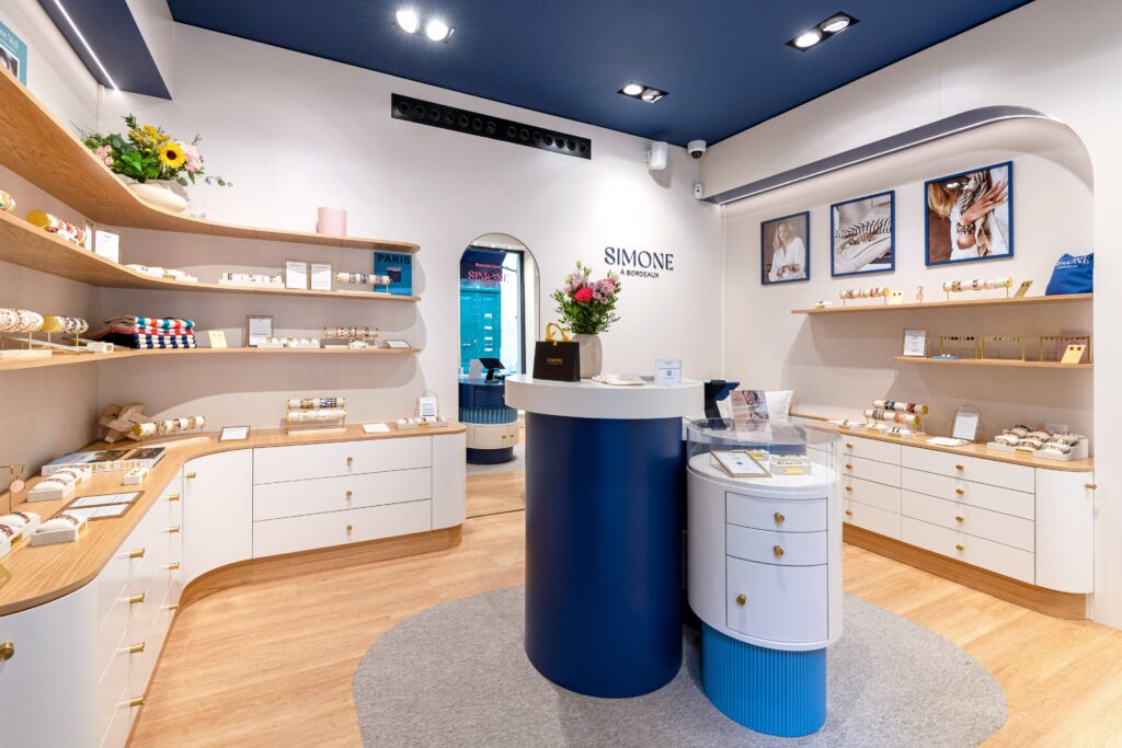 Intérieure boutique Simone a bordeaux design David Dalidec & associés