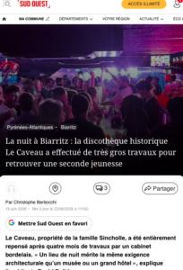 article sud ouest le caveau