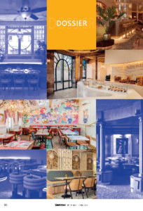 couverture magazine l'agenceur mis en avant de l'agence david dalidec pour son expertise dans la conception de restaurant