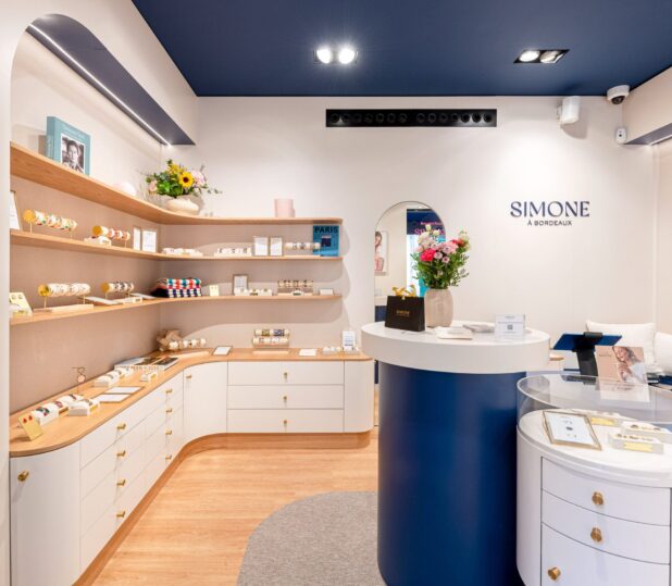 aménagement intérieur boutique Simone a bordeaux design David Dalidec & associés